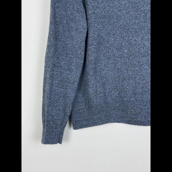 Daniel Hechter Men Sweater 1/4 Zip Blue Pullover Knit 100% Cotton Formal Casual - Picture 5 of 10